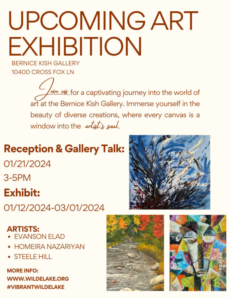 Flyer for joint exhibition with Elad, Nazariyan, Hill at Bernice Kish Gallery